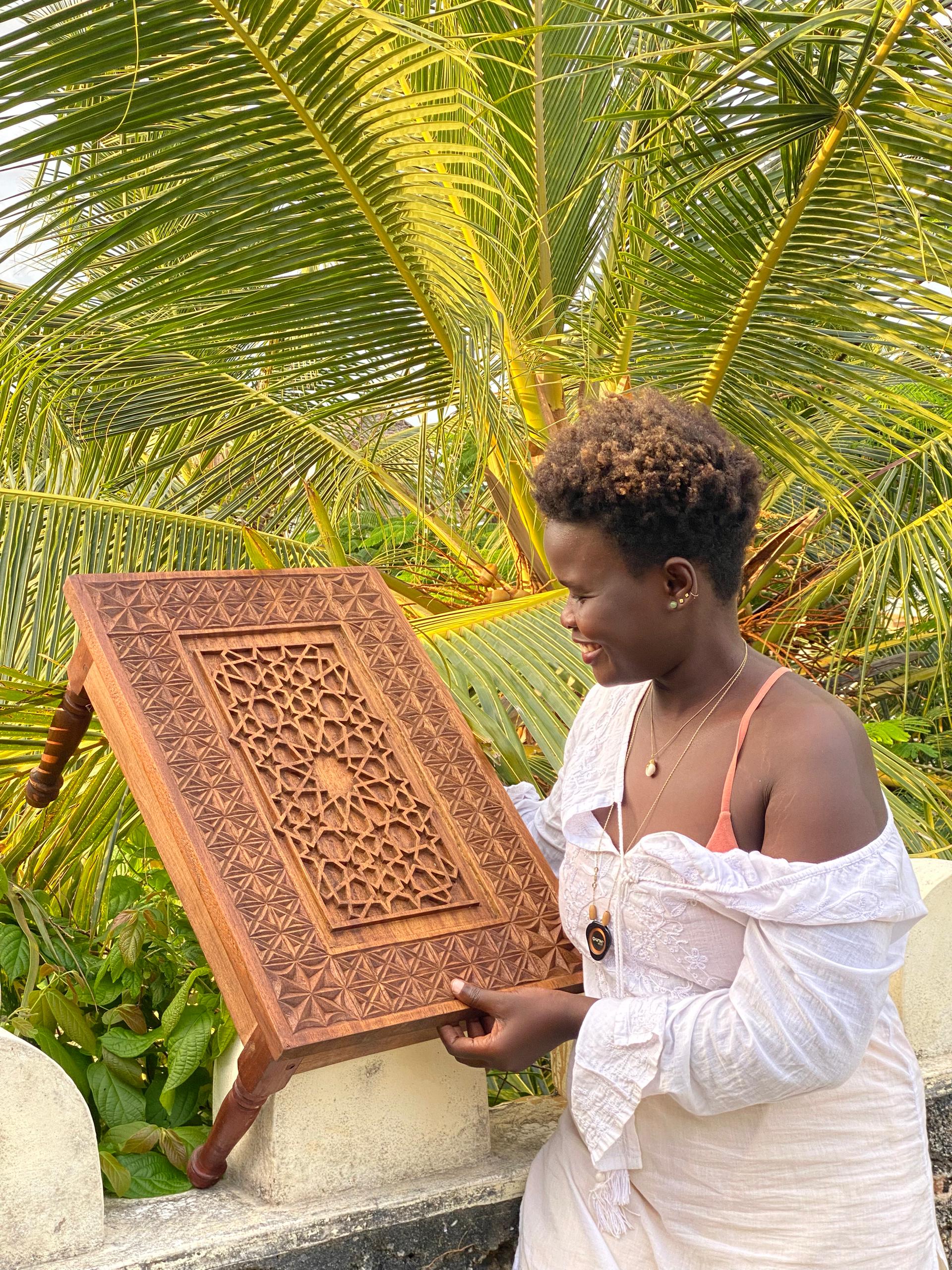 HANDMADE SWAHILI WOODEN STOOLS & SIDE TABLES