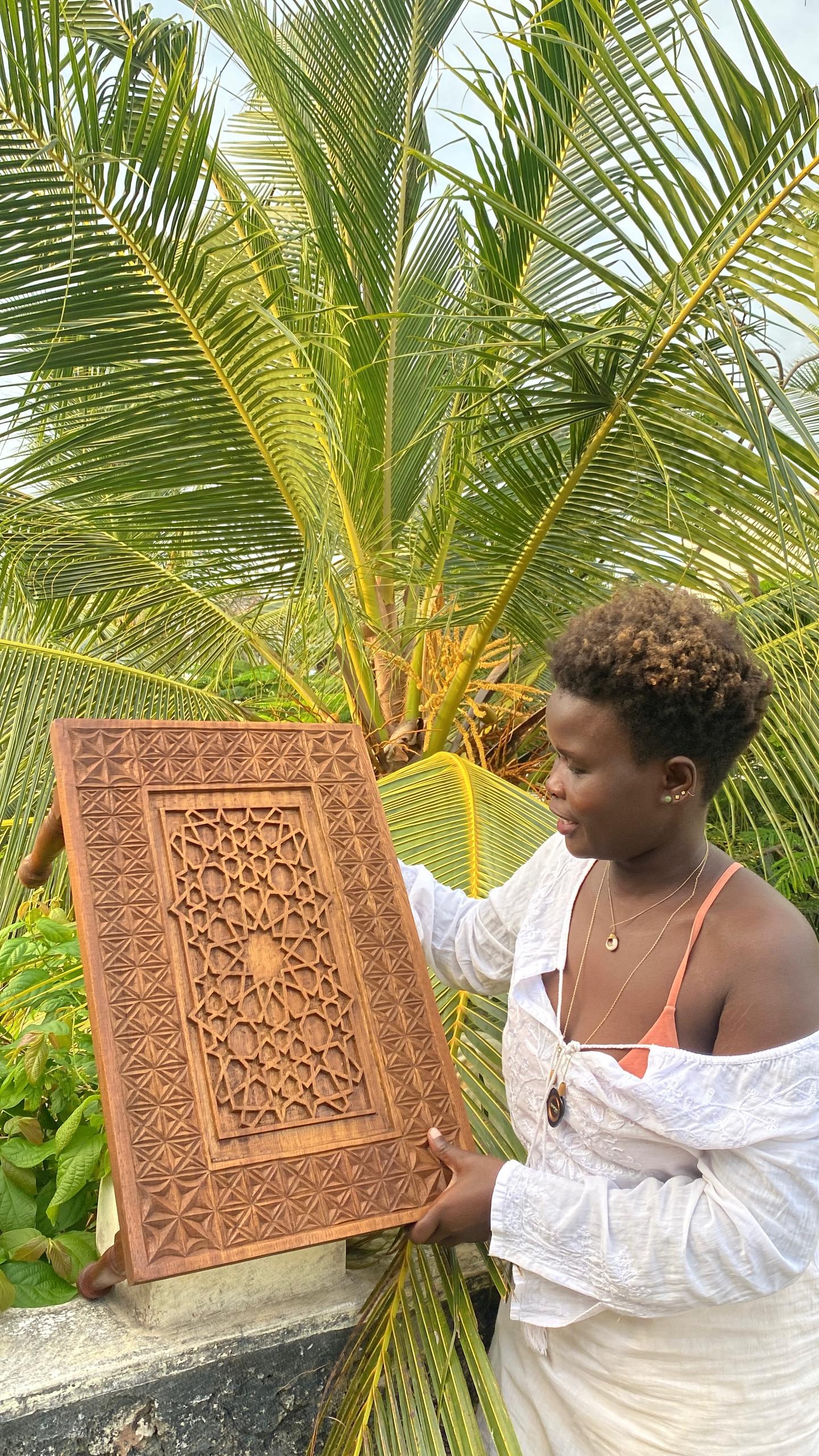 HANDMADE SWAHILI WOODEN STOOLS & SIDE TABLES