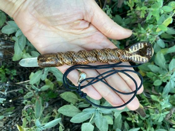 HANDCARVED WOODEN CEREMONIAL STAFF/ WANDS